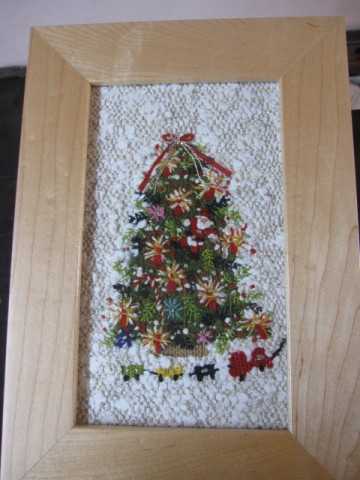 クリスマスツリーの絵織り